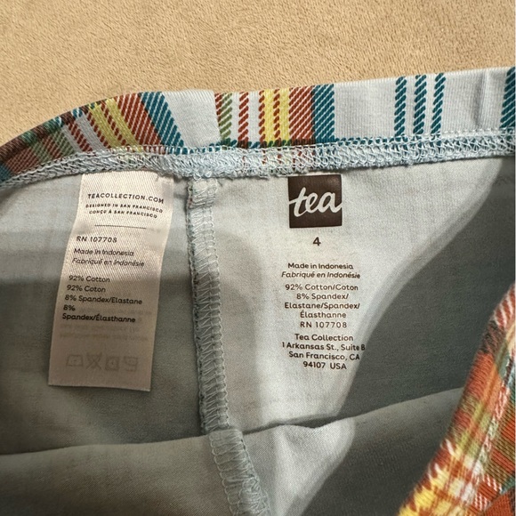 Girls Plaid Multicolor Leggings - Picture 2 of 3